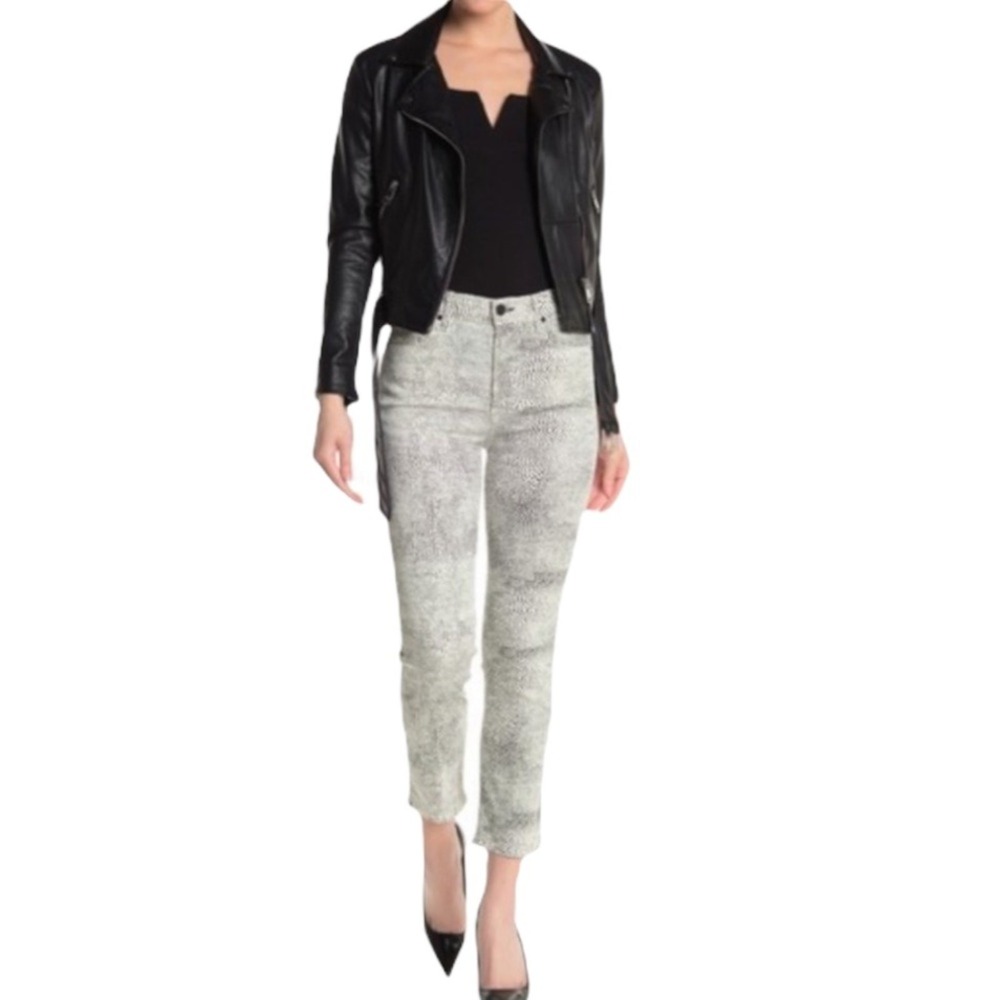 GRLFRND Reed Spotted Animal Print Skinny Jeans 25/26 NWT High Rise Cropped‎